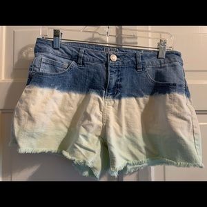 Justice tie-dye jeans shorts